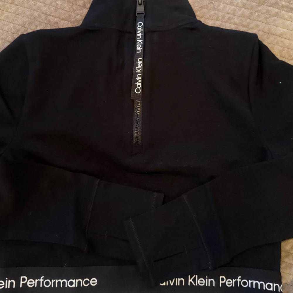 Calvin Klein Cropped Black Stretch Jacket